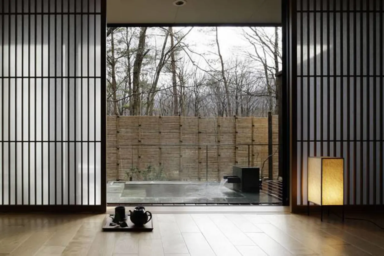 Garden spa suite at Chikusenso onsen